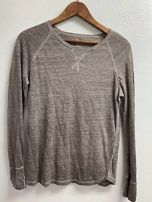 Majestic Filatures PARIS 1 (XS) GRAY BROWN 100% LINEN LONG SLEEVE SHIRT PORTUGAL • $36.88