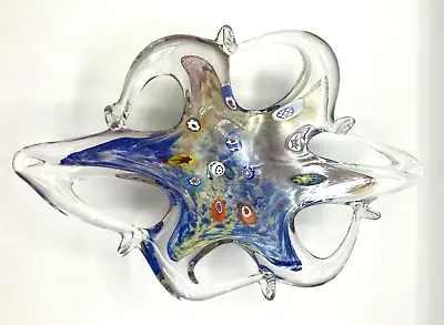 Vtg 1980s Murano Fratel Mosaic Italian Art Glass Hand Blown Glass Bowl Hand Made • $24.99