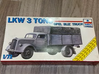 ESCI Vintage 1/72 LKW 3 Tons Opel Bliz Truck Model Kit 8355 New Old Stock • $46.58