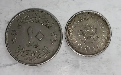 1941 EGYPT 10  1937 EGYPT 3 Piastres WORLD SILVER COIN (Read Description) • $19.99