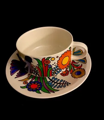 Villeroy Boch  ACAPULCO  Tea/Coffee ~ Flat Cup & Saucer ~ 2 1/4  Cup • $25