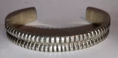 Nice Vintage Mexican Sterling Silver Western Double Rope Design Bracelet • $69.99