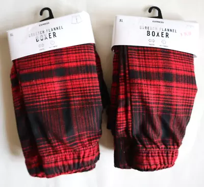 Express Men's Stretch Flannel Boxer Brief Lot Of 2 Size XL • $23.99