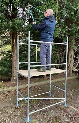 Classic DIY Scaffold Tower 4' X 2'6  X 3'3  3.0m Working Height Galvanised Steel • £258