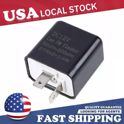 2Pin Adjustable LED Flasher Relay Turn Signal Blinker Light For Motorcycle US • $4.25