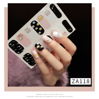 $2.95 • Buy Nail Stickers Nail Polish Wrap Full Cover Self-adhesive Manicure 14Pc Cute