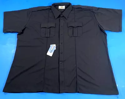 Flying Cross Mens Coolmax Short Sleeve Zipper Shirt 85r7086z Lapd Navy 5xl • $68.37