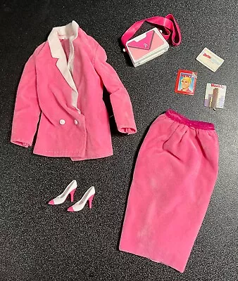 Barbie Day To Night Blazer Skirt Pumps Shoes Purse Original 1980s Fashion 🎀 • $34.99