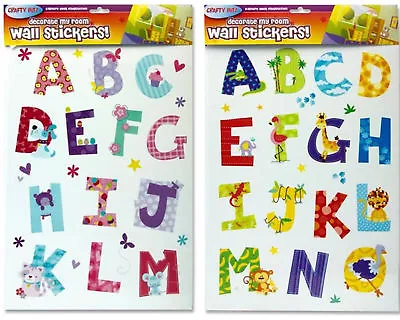 ABC Wall Stickers Learning Nursery Alphabets Letters Kids Girls Boys Rooms • £7.35