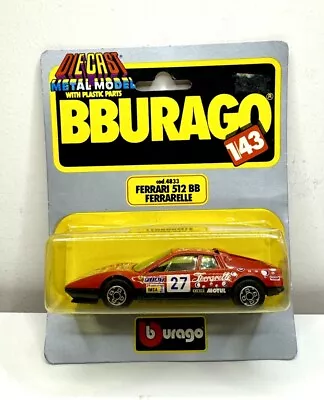 Burago 1:43 Die Cast Metal - 4833 FERRARI 512BB FERRARELLE - Mint On VGC Card • £12.75