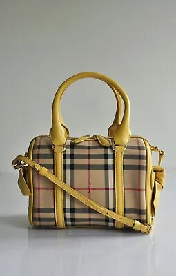 Authentic BNWOT BURBERRY Horseferry Check & Leather Womens Crossbody/Bowling/Bag • $1445