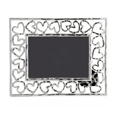 Michael Aram Heart Picture Frame Chrome Silver Tone Hammered Metal 2x3 • $48.99