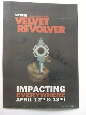 Velvet Revolver Slash Duff Matt SIGNED Slither Magazine Advertisement Page. • $299.99