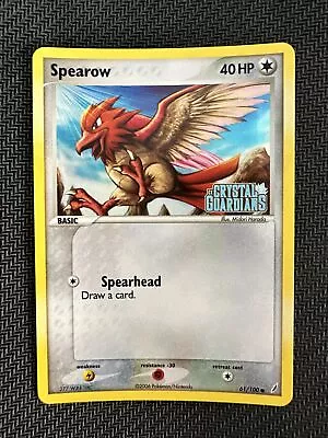 NM (Reverse-Holo) Pokemon SPEAROW Card EX CRYSTAL GUARDIANS Set 61/100 Foil • $5