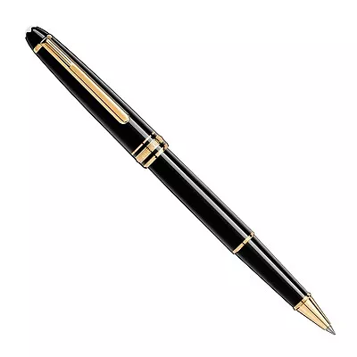 New Montblanc Gold Black Classique Luxury Rollerball Pen 163 New With Box Refill • $384.66