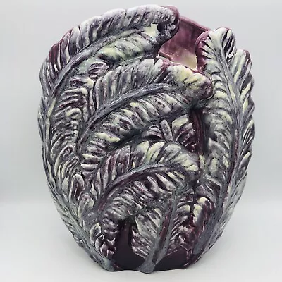 Vintage Royal Haeger Fern Vase Purple Iridescent Glaze R723 SEE DETAILS • $10