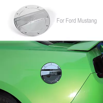 Door Tank Gas Cap Filler Fuel Decor Cover Trim For Ford Mustang 2010-2014 Chrome • $17.49