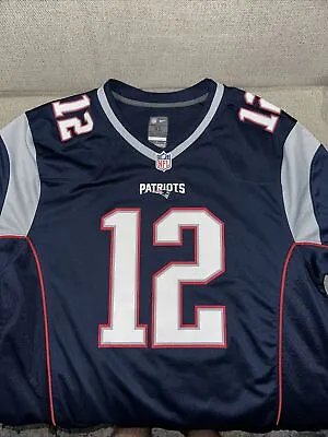 Nike Tom Brady New England Patriots Game Jersey - Blue • $75