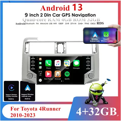 9'' Android 13 4+32G Car Stereo Radio GPS Navi WIFI For Toyota 4Runner 2010-2023 • $260.52