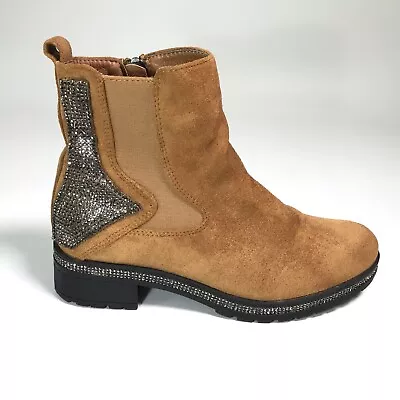 Women’s Camel Faux Suede Side Zip Fastening Chelsea Boots - Size UK 3 / EU 36 • £8