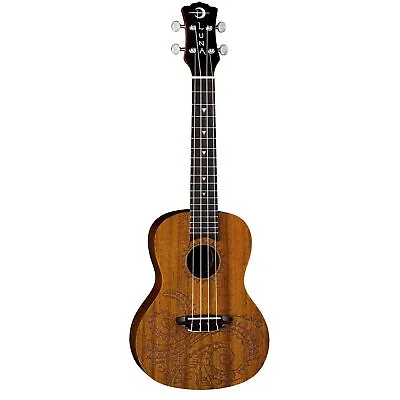 Luna Tattoo Concert Mahogany Ukulele With Gig Bag Satin Natural • $124.06