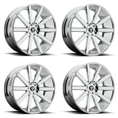 Set 4 DUB S120 Shot Calla 24x10 6x135 Chrome Plated Wheels 24  30mm Truck Rims • $3288