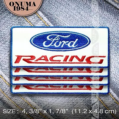 4x FORD RACING Patch Iron On Clothing Outfit T-Shirt Jacket Race Suit Mustang • $9.99