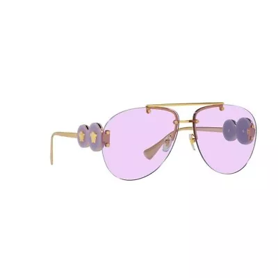 Versace Sunglasses VE2250 14871A 63mm Gold / Light Violet Lens • $149