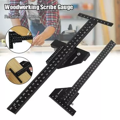 Aluminum Alloy T Scribe Ruler Marking Depth Gauge  Woodworking Tool • $29.35