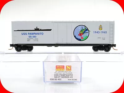 N Scale USS **PAMPANITO** US Navy Series 50' Box Car ----- MICRO TRAINS 03800403 • $9.99