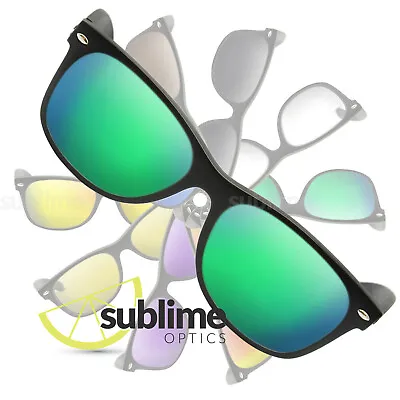 POLARIZED Metallic Green Replacement Lenses For Ray Ban RB2132 New Wayfarer 52mm • $25.95