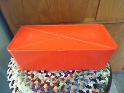 Vintage Aladdin Red Plastic Sandwich Box From Picnic Set • $11