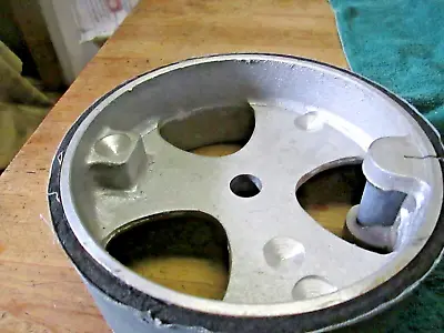 Vintage Labidary Rock Grinder Sander Polisher Wheel 8  D X 3  W Arbor Hole 3/4  • $70