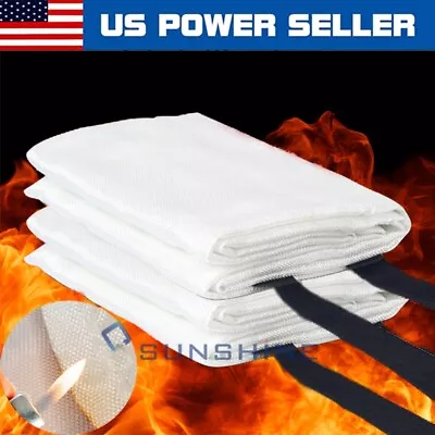 Prepared Emergency Fire Blanket Fiberglass Fire Suppression Blanket Safety Cover • $24.99