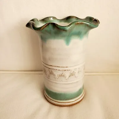 Sunrise Pottery Vase Handmade And Signed In Texas • $25