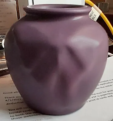 Van Briggle Pottery Moth Vase Mulberry 3  Tall  • $95