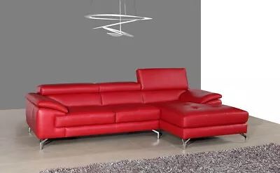 A973B Italian Leather Mini Sectional Red J&M Furniture • $3355