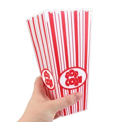 TALL POPCORN BOX Movie Night Home Cinema Snack Sweet Fun Retro Bowl Serving Dish • £6.89