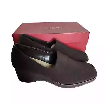 NEW Ellen Tracy Josie Women's Slip On Wedge Shoes Brown Size 7.5 • $21.99