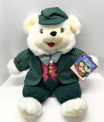 DanDee Family Holiday Bear 20  Plush Christmas White Green Suit Hat Vintage • $41.01