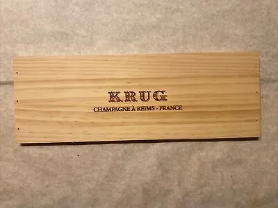 1 Rare Wine Wood Panel Krug Champagne À Reims Vintage CRATE BOX SIDE 3/24 1285 • $11.11