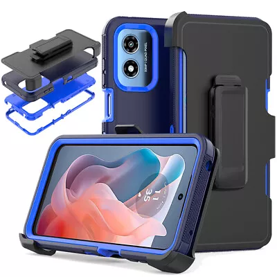 For Motorola Moto G Play 2024 Case Heavy Duty Armor Cover Belt Clip Fit Otterbox • $10.96