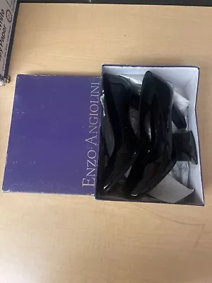 Enzo Angiolini Eaverity Black Patent Womens Heels Size Medium • $5