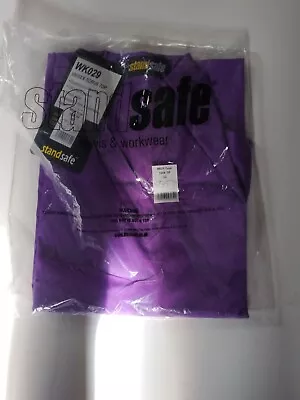 Standsafe Unisex Nurse V-Neck Top Medical Work Scrub Uniform Purple Size Large • £3