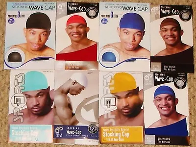 Stocking Wave Caps Hip Hop Du Rag DooRag Do Spandex Knit (2 Pieces/Package) C1 • $4.35