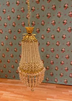 Miniature Dollhouse Chloe Chandelier 12V - Handcrafted By Warren Richardson • $175