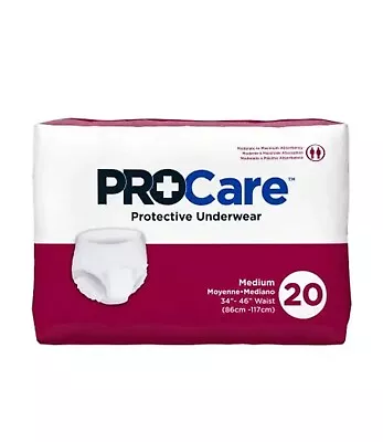 ProCare Protective Incontinence Underwear Pull-Up Style Unisex Adult Diapers • $9.99