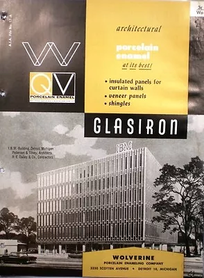 Glasiron WOLVERINE Insulating Wall Panels Catalog ASBESTOS 1962 • $125