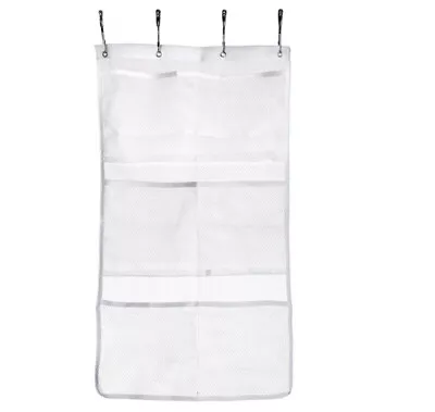 🕔6 Pocket Bathroom Tub Shower Bath Hanging Mesh Organizer Caddy Storage Bag • $10.95