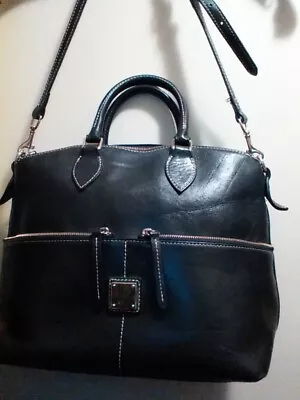 Dooney & Bourke Dillen Satchel Black Saffiano Leather Hand Shoulder Bag Reg $450 • $199.99